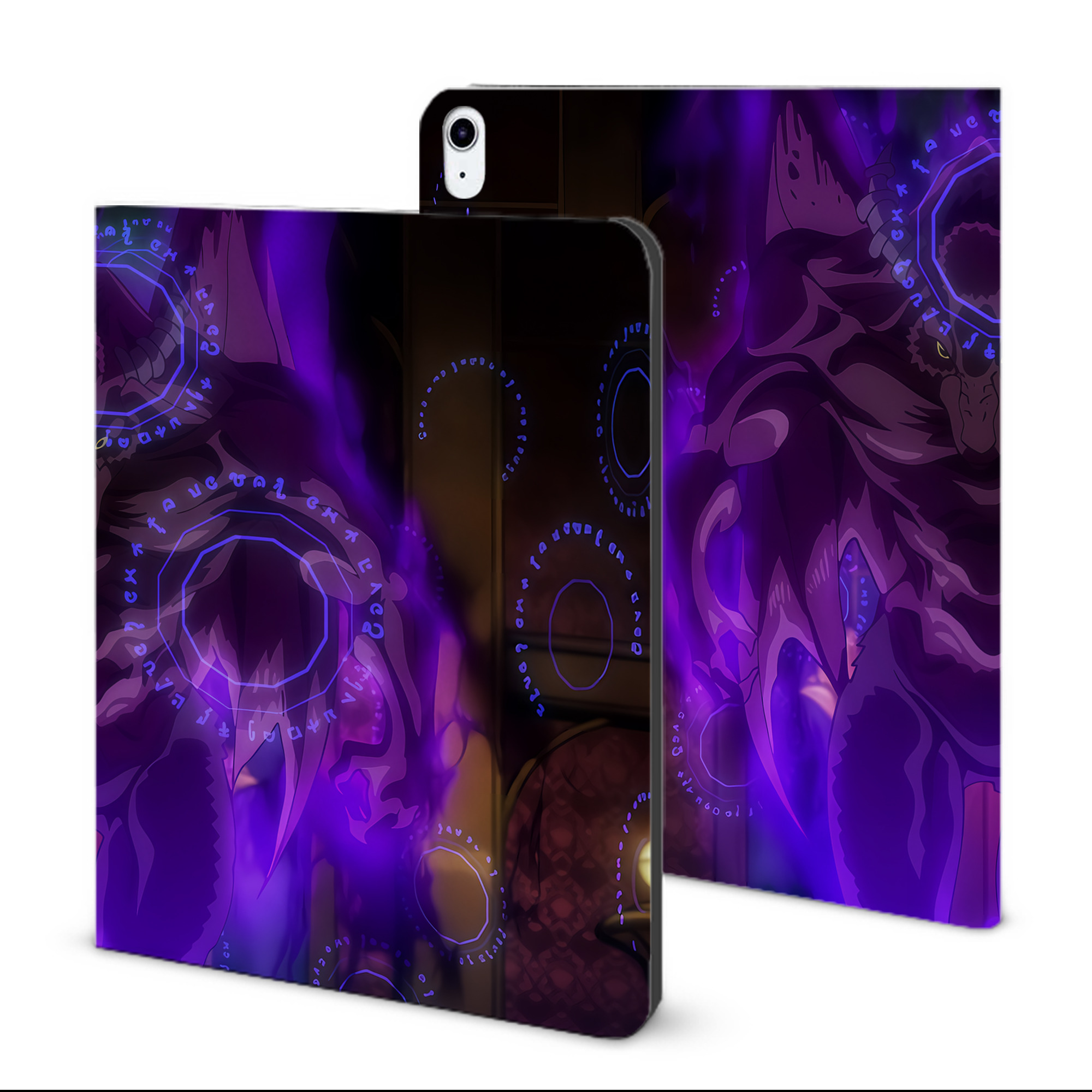 （画像用） 転スラ Regarding Reincarnated to Slime IPad ケース ブック型 PUレザー TPU 耐衝撃 軽量 薄型 ペン収納なし 全面保護 IPad 各モデル対応